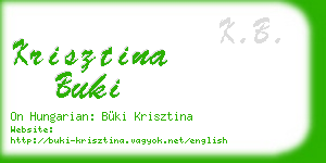 krisztina buki business card
