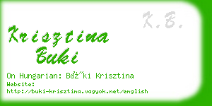 krisztina buki business card